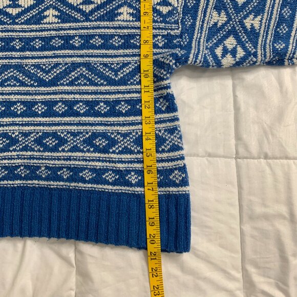 American Eagle Women’s Vintage Blue & White Sweater – XL (Y2K Green Label) - Picture 10 of 13